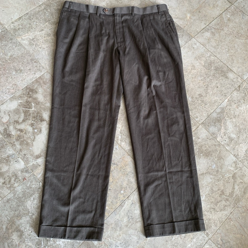 Lauren Ralph Lauren Men's Dress Pants Size 40x30 Brown Mid Rise‎ Straight Leg
